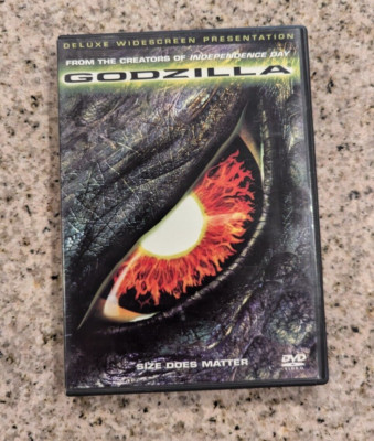 Godzilla (DVD, 1998, Deluxe Widescreen) Size does Matter - With Insert - VG-image