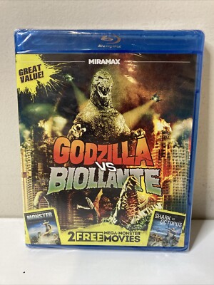 Godzilla vs. Biollante / Monster / Mega Shark vs. Octopus (Blu Ray, 2013) SEALED-image