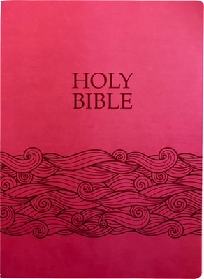 Kjver Holy Bible, Wave Design, Large Print, Berry Ultrasoft: (King James Version-image