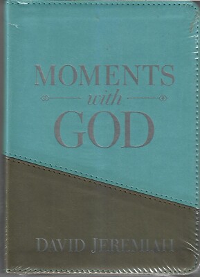 MOMENTS WITH GOD by David Jeremiah. Devotional Leather Bound. NEW/SEALED. FS-image