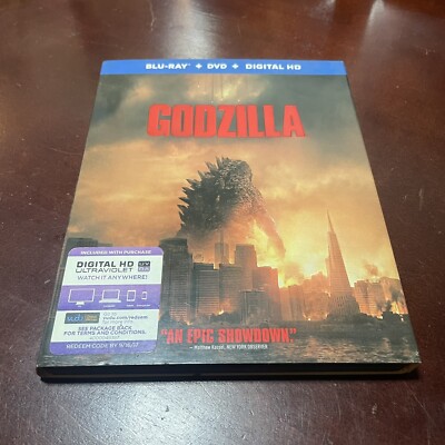 Godzilla (Blu-ray, 2014) 2 Disc Set W/ Slip Sleeve-image