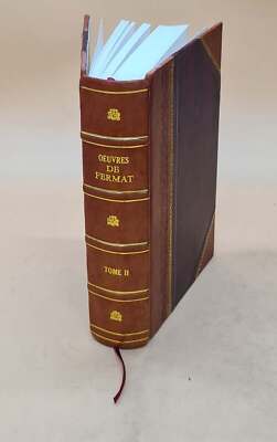 Oeuvres De Fermat Volume 2 1894 [Leather Bound]-image