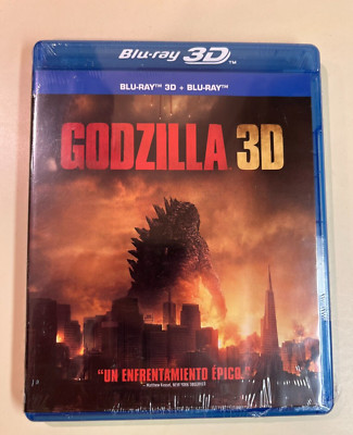 Godzilla Blu-ray + 3D, Spanish Artwork, 2014, Special Features, Read for Info-image