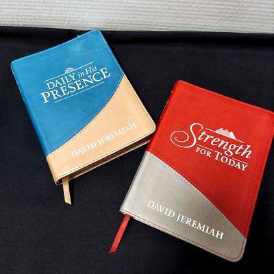 David Jeremiah Book Lot  2 Devotionals Strength For Today Daily In His Presence-image