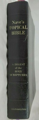 Nave's Topical Bible 1962 Black Bonded Imitation Leather Thumb Indexed-image