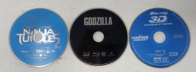 3D Blu Ray Movie Lot X3 TMNT, GODZILLA, and Gaurdians Of The Galaxy Movies -image