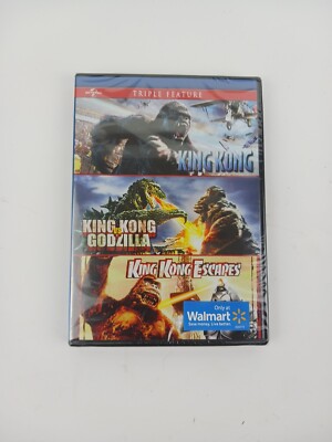 Trple Feature King Kong, King Kong vs Godzilla, King Kong Escapes Movie DVD Set-image