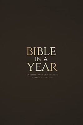 Bible in a Year - ESV Catholic Edition - Mahogany Bonded Leather-image