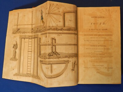 GYMNASTICS FOR YOUTH: A PRACTICAL GUIDE by Salzmann/Guts Muths. Phila., 1802 1st-image