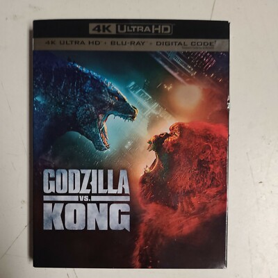 Godzilla VS Kong, 4K Ultra HD +Blu-ray W/Slipcover, No Digital, Lot I-1. -image