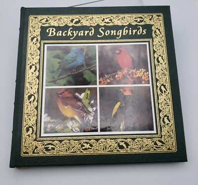 Easton Backyard Songbirds Schneck Leather-bound Color Plates Hard Cover READ -image