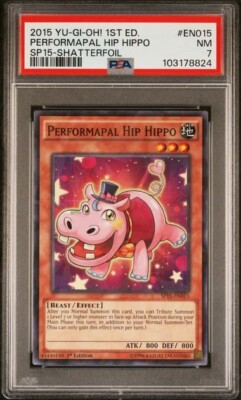 2015 Yu-Gi-Oh! 1st Edition PERFORMAPAL HIP HIPPO Shatterfoil ENO15 PSA 7 Pop 1-image