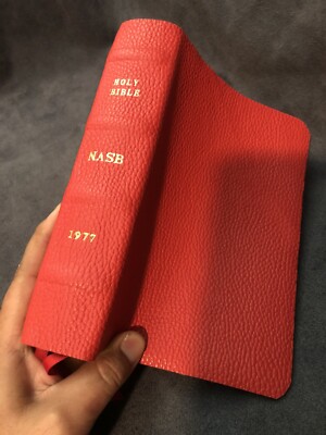 NASB 1977 (Text) Giant Print NEW AMERICAN STANDARD BIBLE red Leather Amg-image