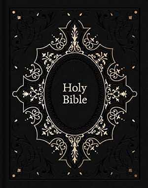 KJV Family Bible, Black Ornate, Red Letter - Hardcover, by Anonymous - Good-image