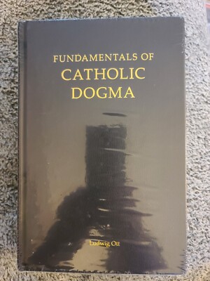 VG+42 Fundamentals of Catholic Dogma Ludwig Ott Hard Cover Dark Navy Leather-image