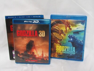 3  2014 &19 Godzilla King of the Monsters & Godzilla 3-D Blu-ray Discs-image