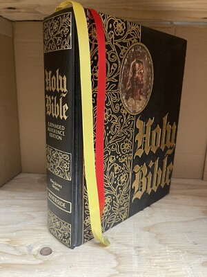 Holy Bible Gold Leaf Stamp Large KJV Family Heritage Edition Riverside Expanded-image