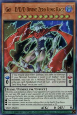 Go! - D/D/D Divine Zero King Rage - YA07-EN001 - Ultra Rare Limited  - Near Mint-image