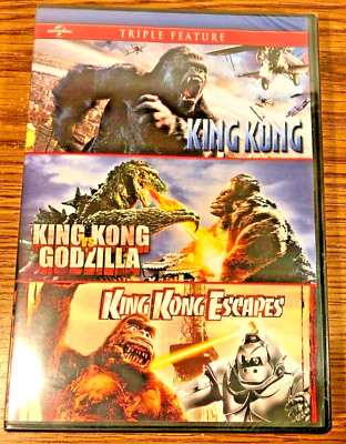 King Kong + King Kong vs Godzilla + King Kong Escapes DVD Triple Feature NEW-image