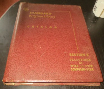 Leather Bound Big Standard Program Catalog Section 2 Lang Worth, Transcriptions-image