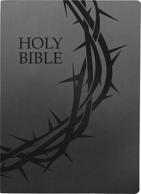 KJV Holy Bible, Crown of Thorns Design, Large Print, Black Ultrasoft: (Red Lette-image