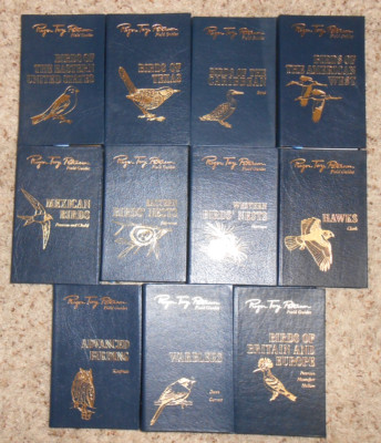 Easton Press Roger Tory Peterson 11 Field Guides BIRDS 50th Anniv Leather VGC-LN-image