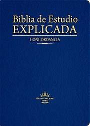 Biblia RVR 1960 de Estudio Explicada Piel Azul �ndice Concordancia-image