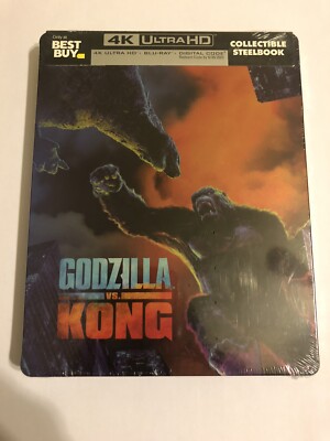 Godzilla Vs Kong  (4k UHD+Blu-ray+Digital) Steelbook Sealed Bestbuy-image