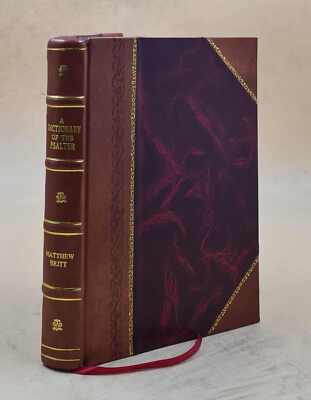 A Dictionary Of The Psalter 1928 By Dom Matthew Britt, O.S.B. [Leather Bound]-image