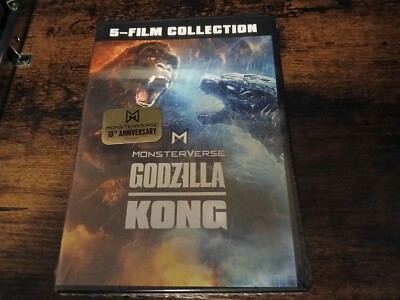 Monsterverse Godzilla Kong 5-Film Collection 5 Disc DVD Set NEW SEALED-image