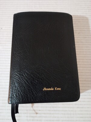 Holy Bible Standard Size Black Leather LDS Mormon KJV JST 1979-image