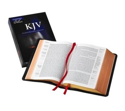 KJV Clarion Reference Bible, Black Edge-lined Goatskin Leather, KJ486:XE Black G-image