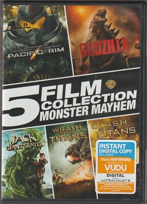 Monster Mayhem 5 Film Collection Godzilla Clash of the Titans DVD Used-image