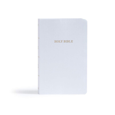 KJV Gift and Award Bible White Imitation Leather Red Letter, Pure Cambridge Text-image