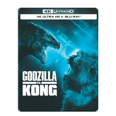 GODZILLA VS. KONG 4K ULTRA HD BLU RAY 2 DISC STEELBOOK WITH GLOW IN THE DARK O-image