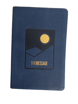 THE MESSAGE: Large Print Blue Faux Leather-image