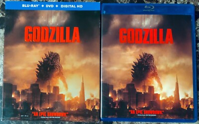 Godzilla (Blu-ray + DVD + Digital Copy, 2014, 2-Disc Set w Embossed Slipcover)-image