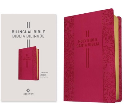 Bilingual Bible / Biblia Bilinge Nlt/Ntv (Leatherlike, Pink Rose) by Tyndale (En-image