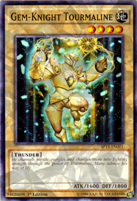 1 x Gem-Knight Tourmaline - SP15-EN001 - Shatterfoil - 1st Edition Near Mint, En-image