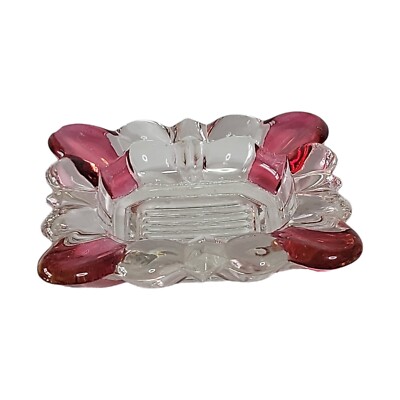 Vintage Westmoreland Ruby Red Flashed Glass Small Ashtray 3¼