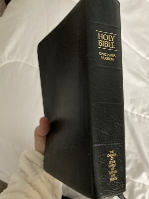 King James Version Holy Bible 1979 Black Bonded Leather LDS 7.25