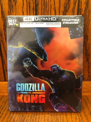 Godzilla vs Kong  4K UHD + HD Blu Ray Steelbook New and Sealed-image