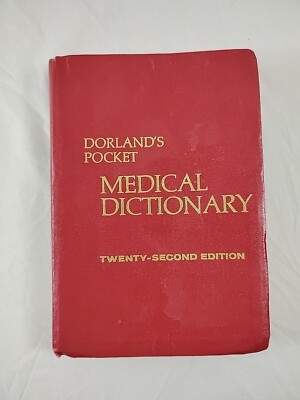 Dorlands Pocket Medical Dictionary 22nd Edition 1977 WB Saunders Red 741 pgs-image