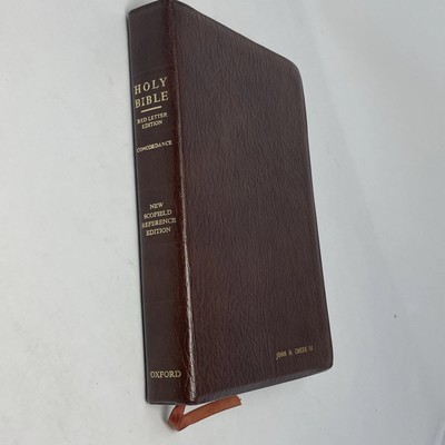 Holy Bible New Scofield Reference Edition Oxford Leather 1967 KJV Thumb Index-image
