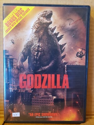 Godzilla (2 disc, DVD, 2014) disc's only & art #3581 case available-image