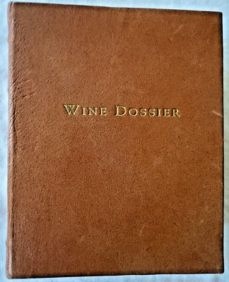 Wine Dossier by Graphic Image 2008 Tan Leather w/ Gold Gilt Edged Pages Unused-image
