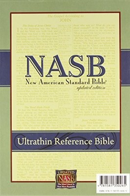 NEW AMERICAN STANDARD ULTRATHIN REFERENCE BIBLE; BLACK By Lockman Foundation VG+-image