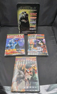 Godzilla Collector's Volume 1 Tin Box SET 5 Movies 3 Dvds Rare OOP -image