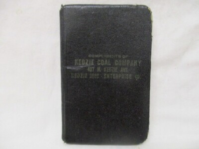 1930’s  KEDZIE COAL COMPANY  Leonard’s Vest Pocket Street Guide of Chicago  BOOK-image