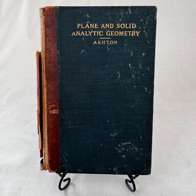 Plane and Solid Analytic Geometry Math Textbook 1902 Hardcover Book Vintage Rare-image
